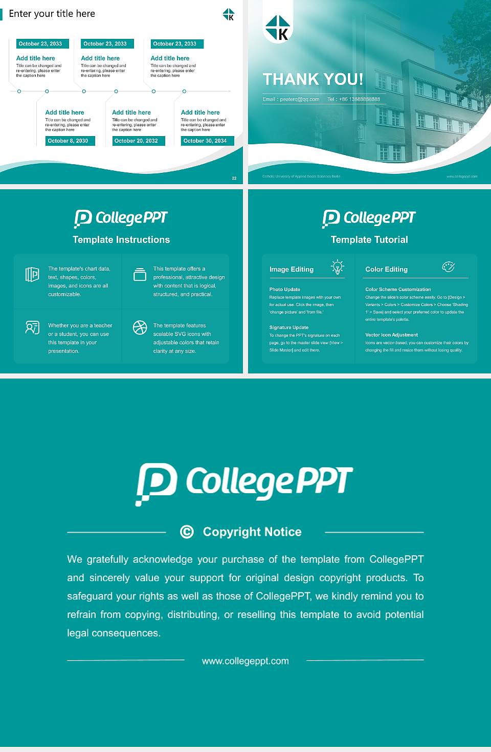 Catholic University of Applied Social Sciences Berlin Lecture Sharing and Networking Event PPT Template4:3 ratio PPT effect preview image4