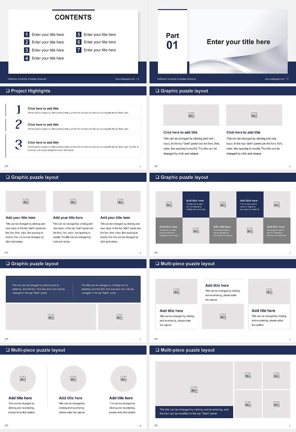 Heilbronn University of Applied Sciences General PPT Template16:9 ratio PPT effect preview image2