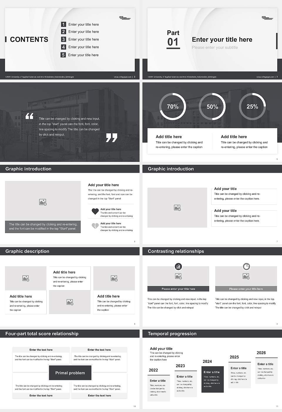 HAWK University of Applied Sciences and Arts Hildesheim_Holzminden_Göttingen Thesis Proposal/Graduation Defense PPT Template16:9 ratio PPT effect preview image2