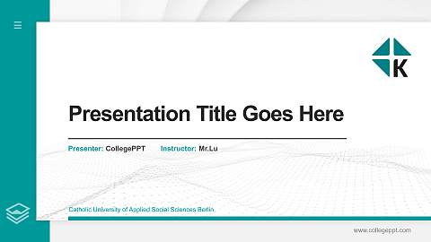 Catholic University of Applied Social Sciences Berlin Thesis Proposal/Graduation Defense PPT Template