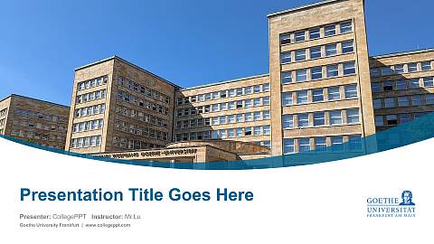 Goethe University Frankfurt Course/Courseware Creation PPT Template