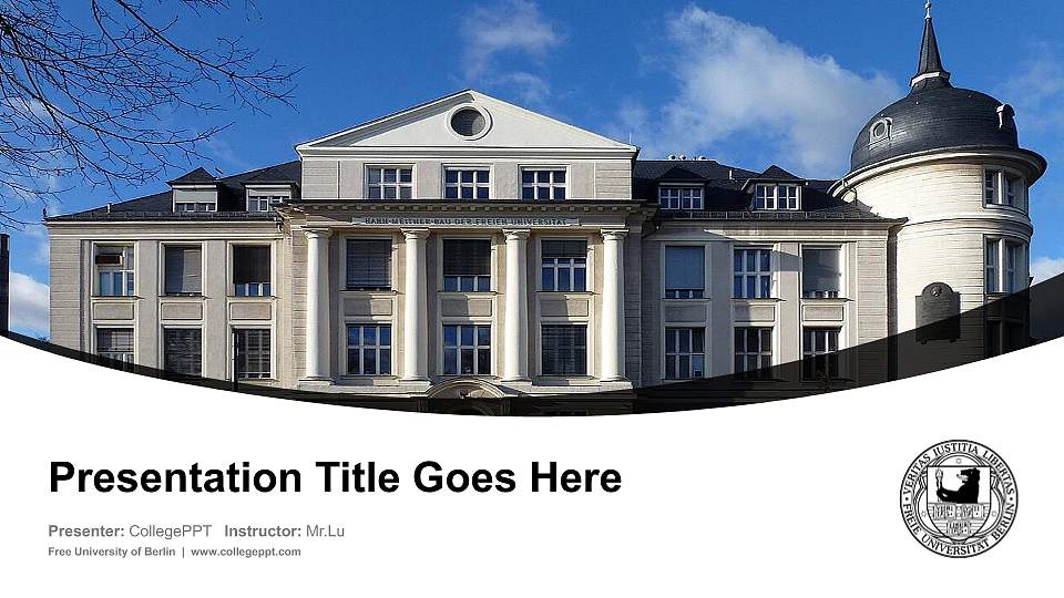 Free University of Berlin Course/Courseware Creation PPT Template16:9 ratio PPT effect preview image
