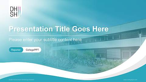 Duale Hochschule Schleswig-Holstein Lecture Sharing and Networking Event PPT Template