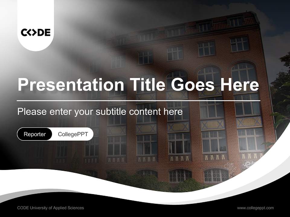 CODE University of Applied Sciences Lecture Sharing and Networking Event PPT Template4:3 ratio PPT effect preview image4