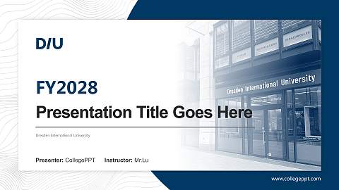 Dresden International University Academic Presentation/Research Findings Report PPT Template
