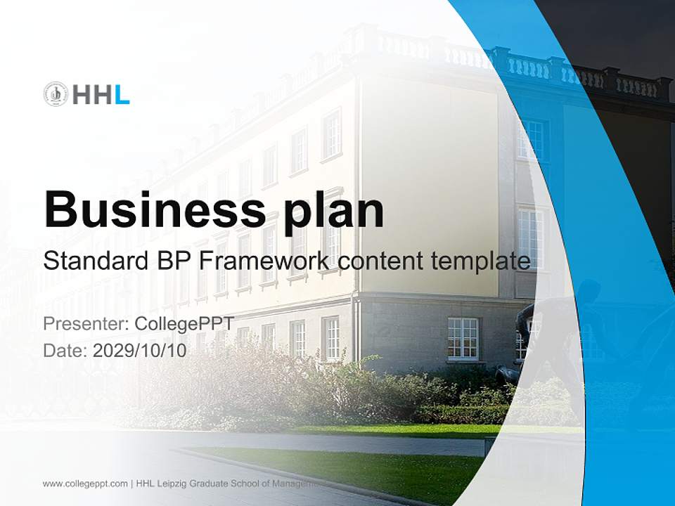 HHL Leipzig Graduate School of Management Competition/Entrepreneurship Contest PPT Template4:3 ratio PPT effect preview image9