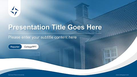 German Police University Lecture Sharing and Networking Event PPT Template