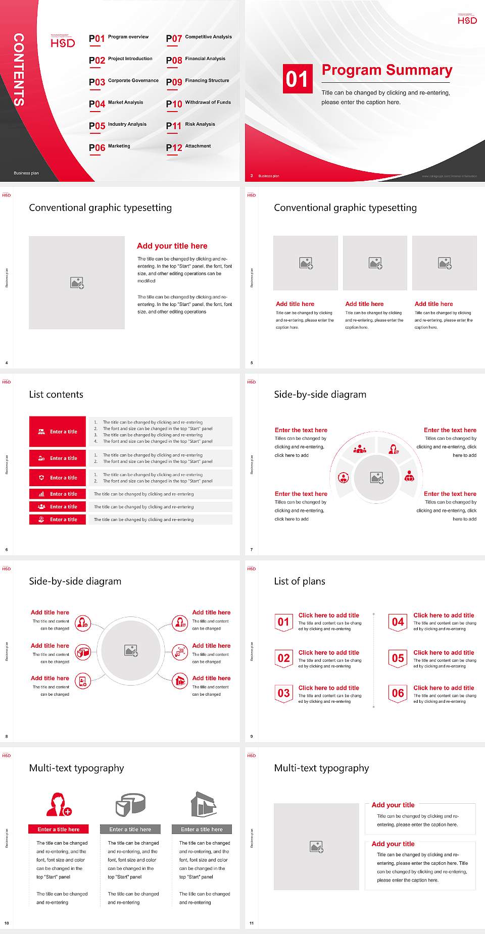 Hochschule Düsseldorf Competition/Entrepreneurship Contest PPT Template4:3 ratio PPT effect preview image2