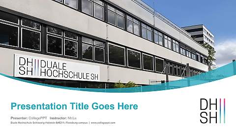 Duale Hochschule Schleswig-Holstein – Flensburg campus Course/Courseware Creation PPT Template