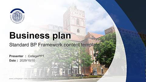 European University Viadrina Frankfurt (Oder) Competition/Entrepreneurship Contest PPT Template