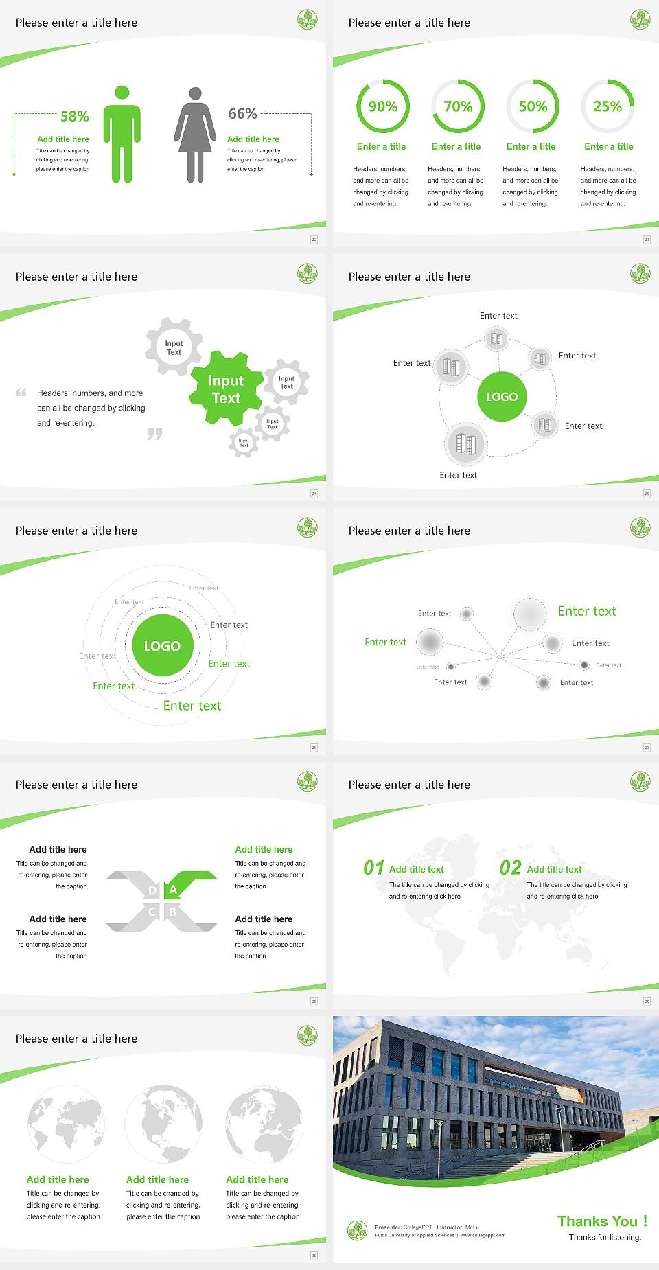 Fulda University of Applied Sciences Course/Courseware Creation PPT Template4:3 ratio PPT effect preview image4