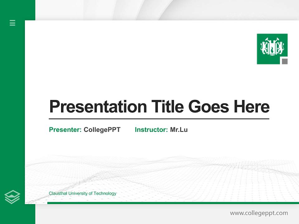 Clausthal University of Technology Thesis Proposal/Graduation Defense PPT Template4:3 ratio PPT effect preview image5