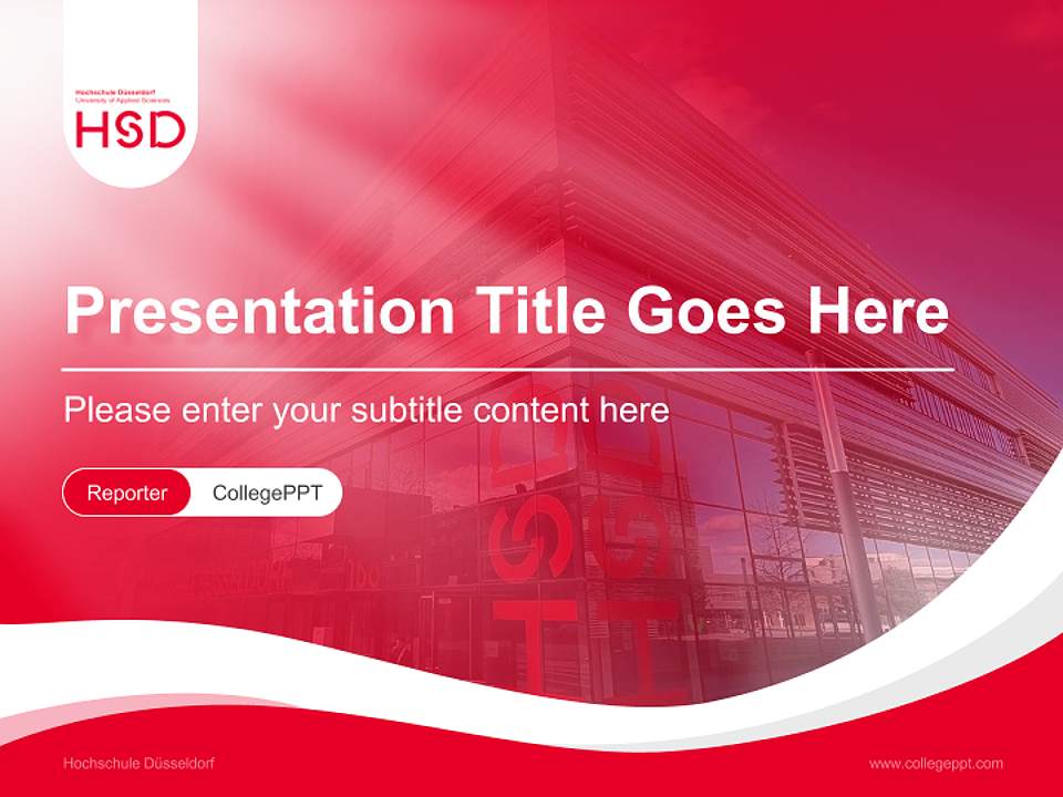 Hochschule Düsseldorf Lecture Sharing and Networking Event PPT Template4:3 ratio PPT effect preview image4