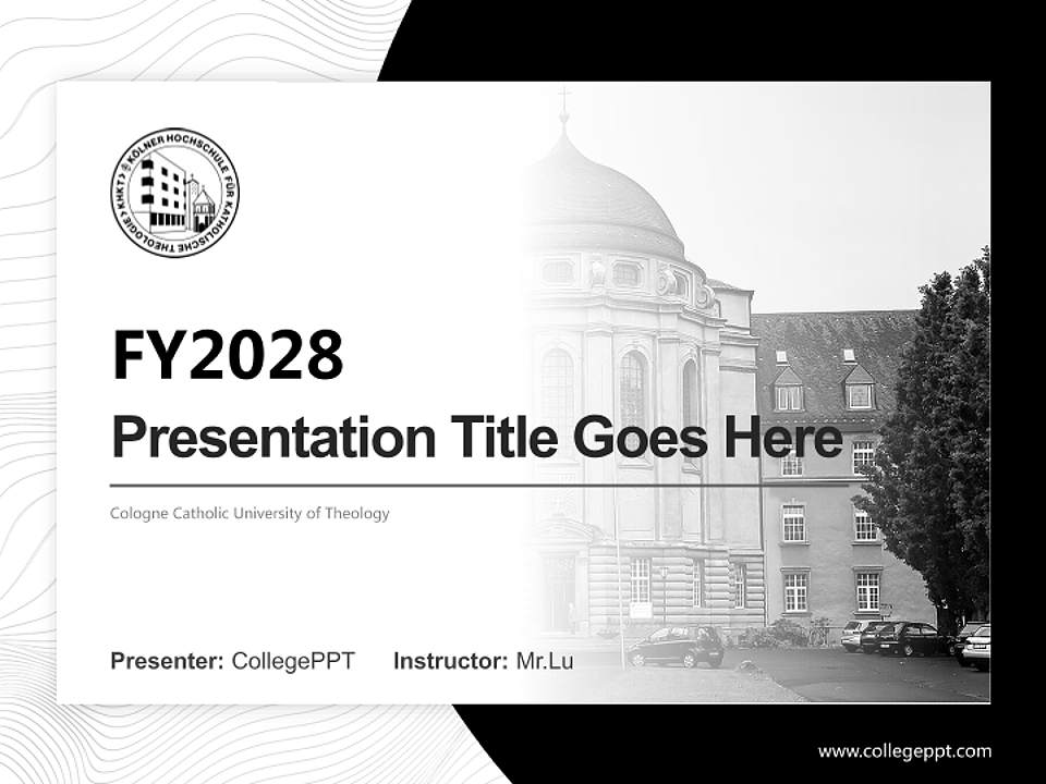 Cologne Catholic University of Theology Academic Presentation/Research Findings Report PPT Template4:3 ratio PPT effect preview image5