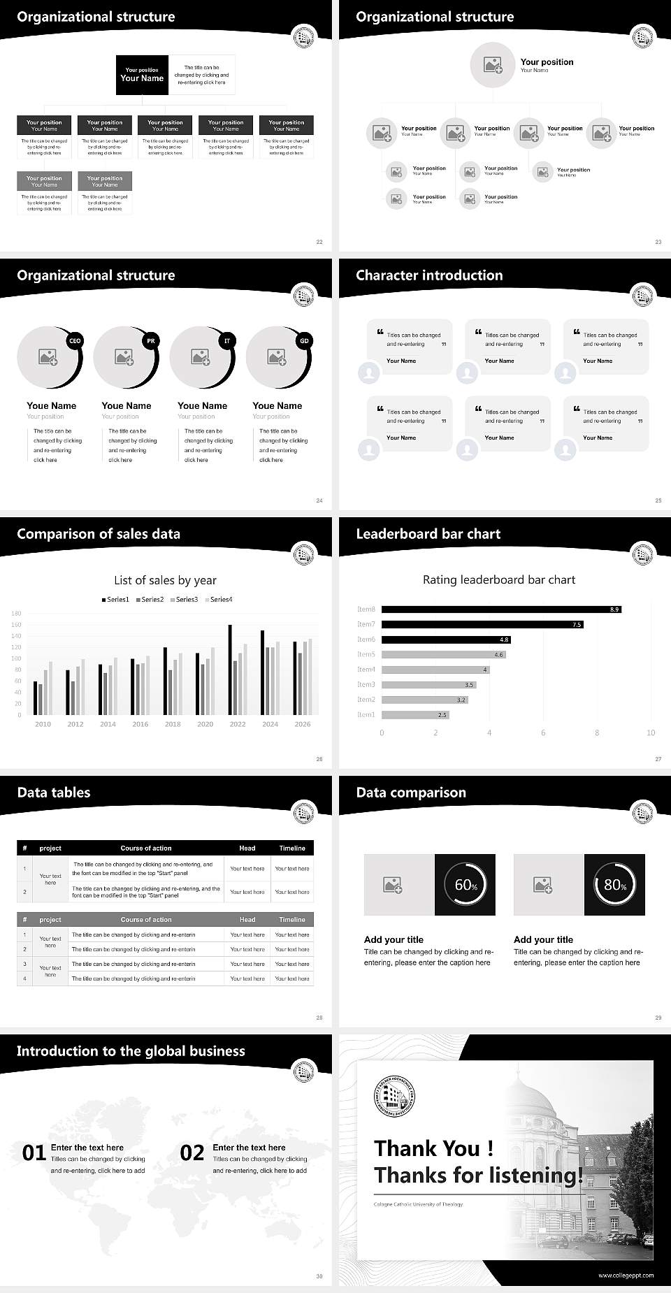 Cologne Catholic University of Theology Academic Presentation/Research Findings Report PPT Template4:3 ratio PPT effect preview image4