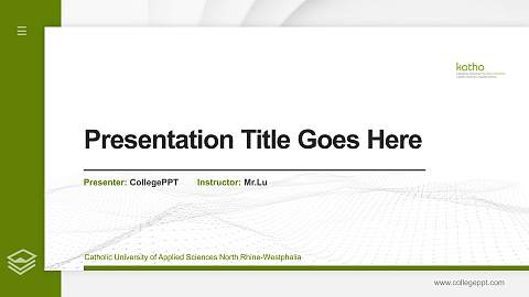 Catholic University of Applied Sciences North Rhine-Westphalia Thesis Proposal/Graduation Defense PPT Template
