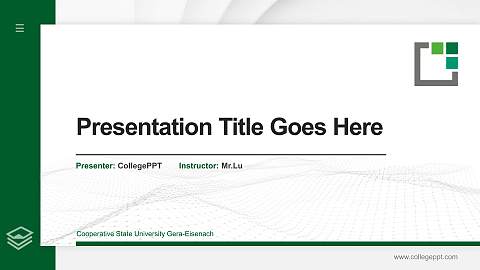 Cooperative State University Gera-Eisenach Thesis Proposal/Graduation Defense PPT Template