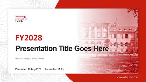 Cologne University of Applied Sciences Academic Presentation/Research Findings Report PPT Template