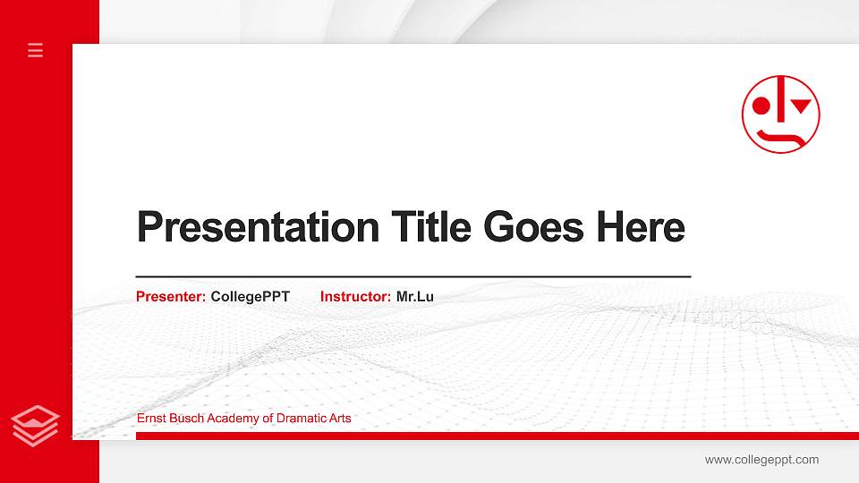 Ernst Busch Academy of Dramatic Arts Thesis Proposal/Graduation Defense PPT Template16:9 ratio PPT effect preview image
