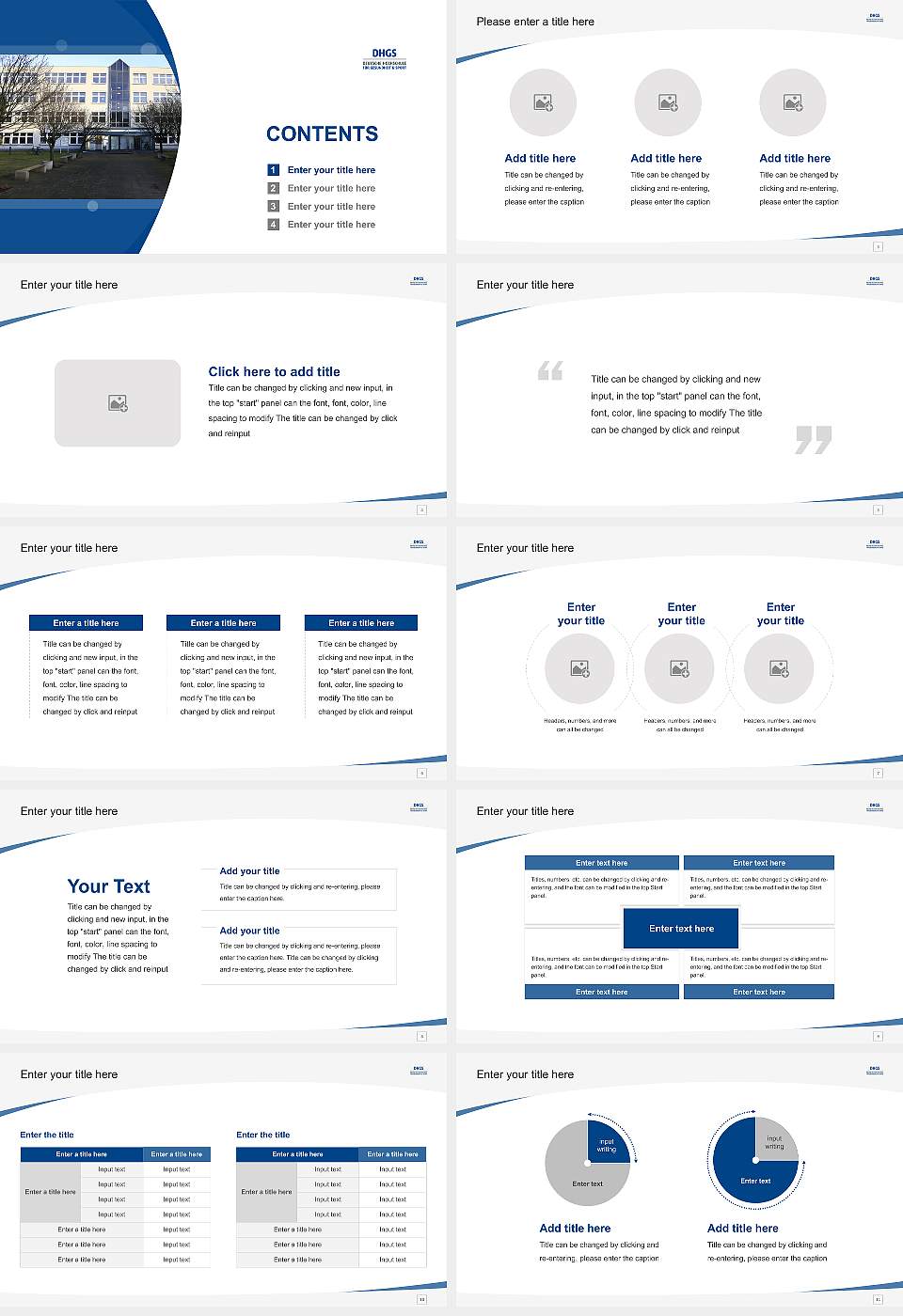 DHGS German University of Health and Sport Course/Courseware Creation PPT Template16:9 ratio PPT effect preview image2