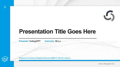 Fresenius University of Applied Sciences – Munich campus Thesis Proposal/Graduation Defense PPT Template