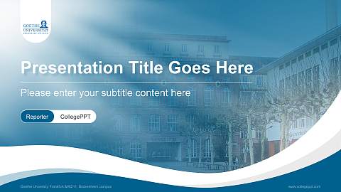 Goethe University Frankfurt – Bockenheim campus Lecture Sharing and Networking Event PPT Template