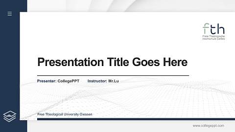 Free Theological University Giessen Thesis Proposal/Graduation Defense PPT Template