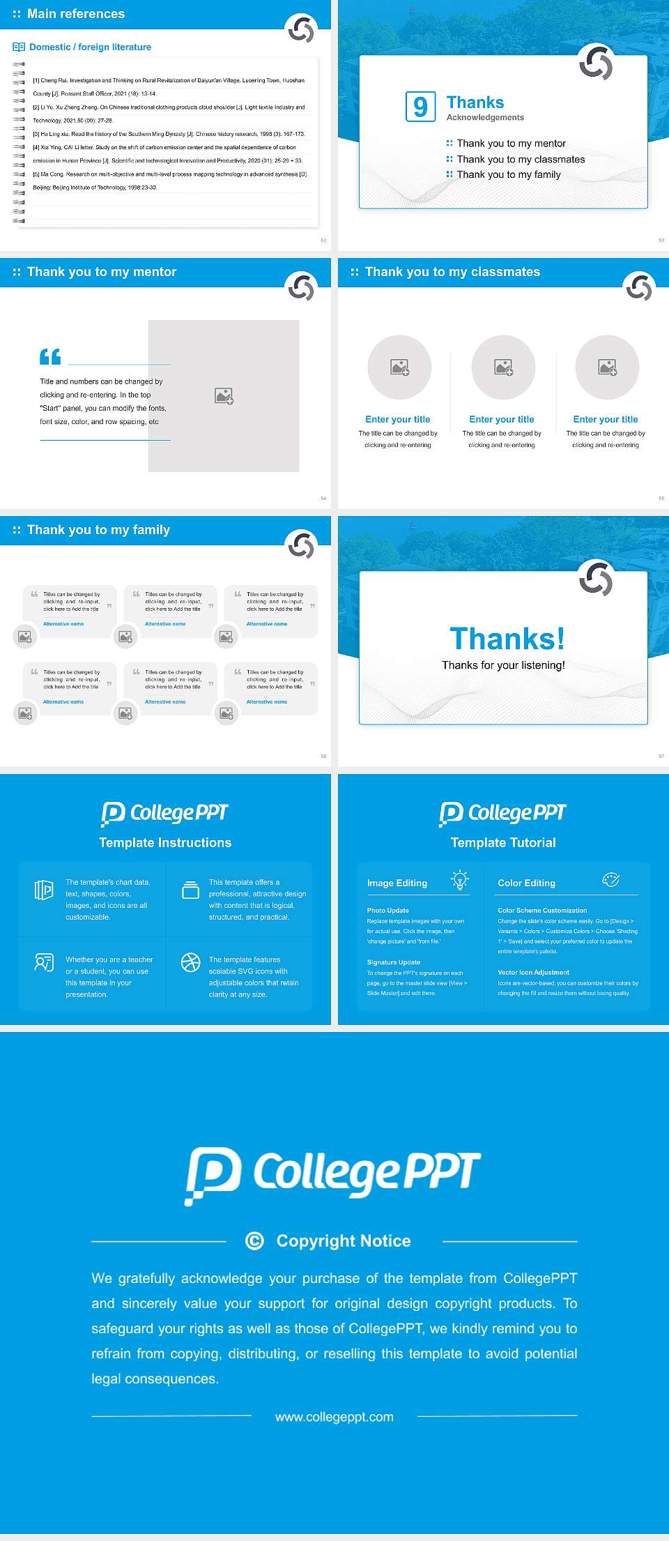 Fresenius University of Applied Sciences – Hamburg campus Graduation Thesis Defense PPT Template4:3 ratio PPT effect preview image7