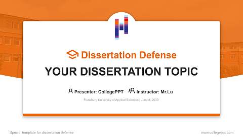 Flensburg University of Applied Sciences Graduation Thesis Defense PPT Template