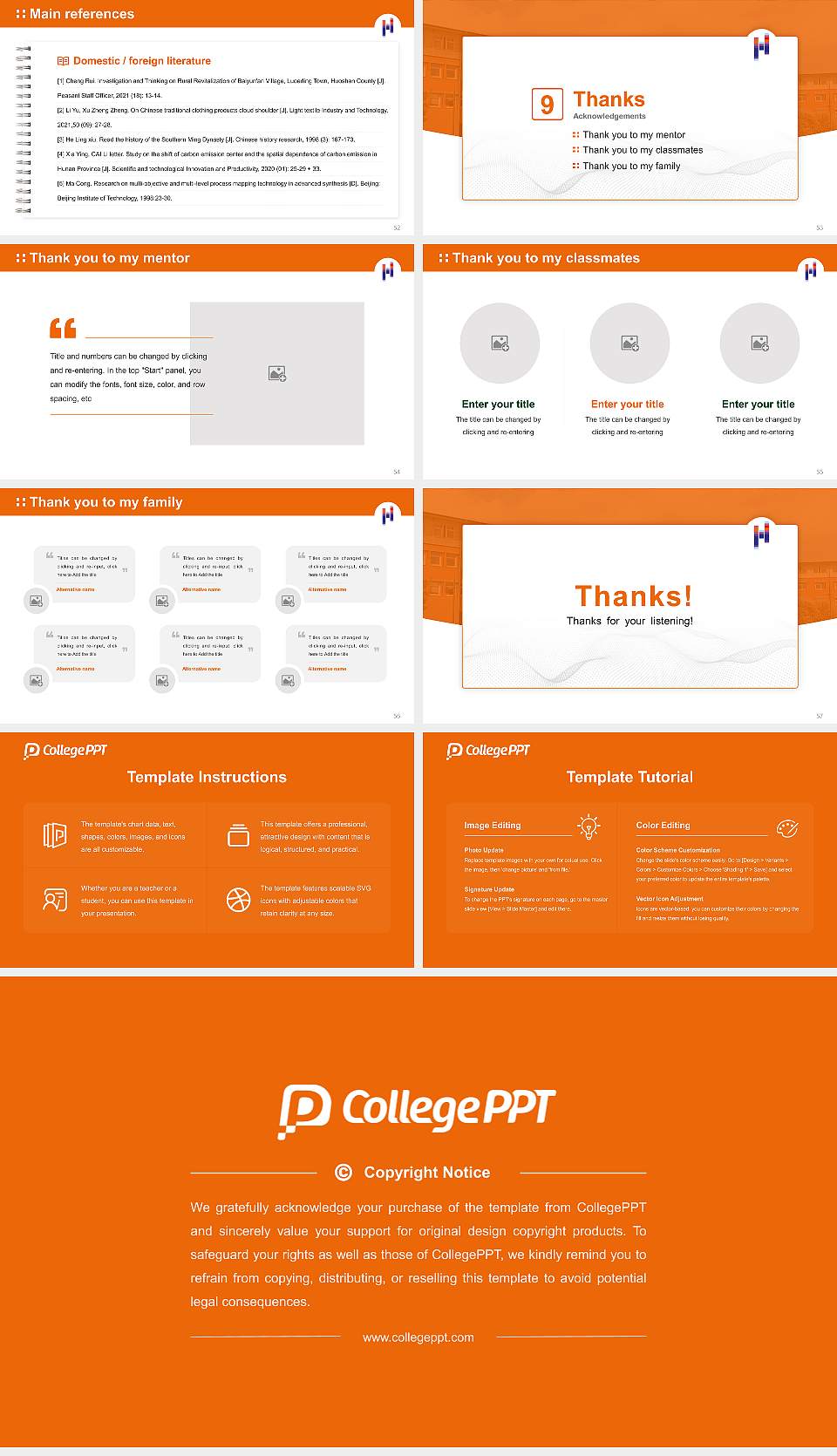 Flensburg University of Applied Sciences Graduation Thesis Defense PPT Template16:9 ratio PPT effect preview image7