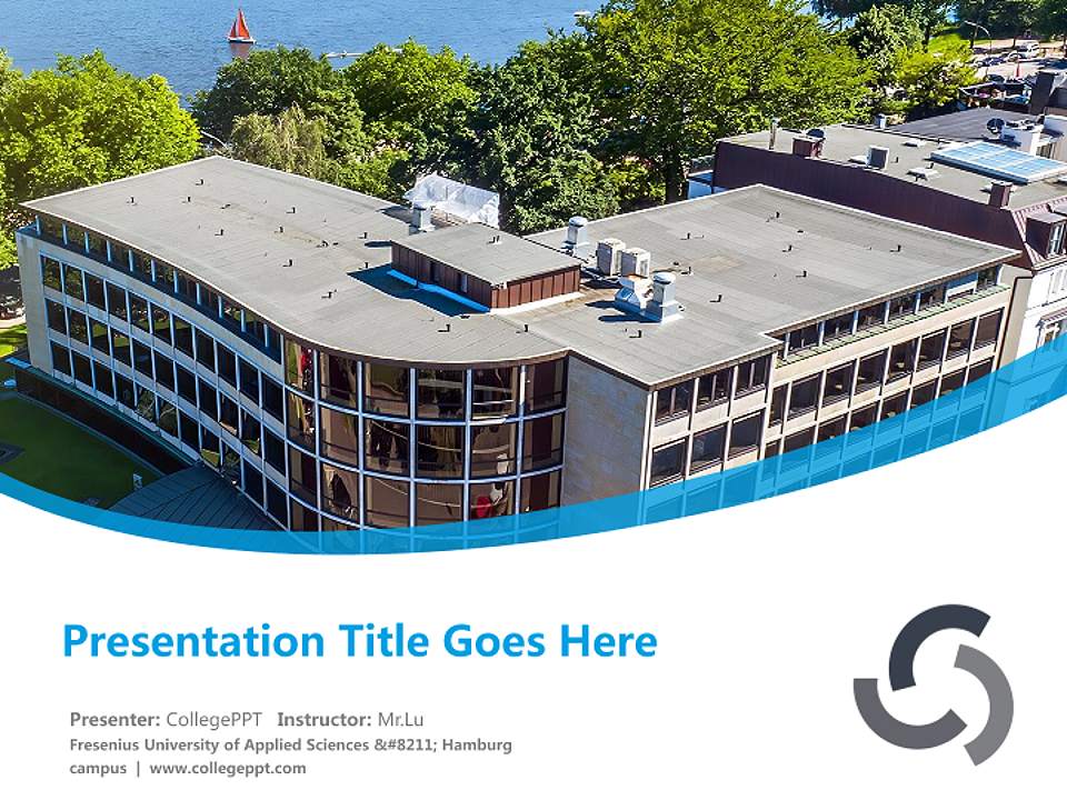 Fresenius University of Applied Sciences – Hamburg campus Course/Courseware Creation PPT Template4:3 ratio PPT effect preview image5