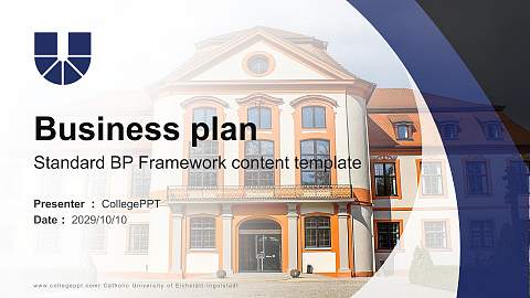 Catholic University of Eichstätt-Ingolstadt Competition/Entrepreneurship Contest PPT Template