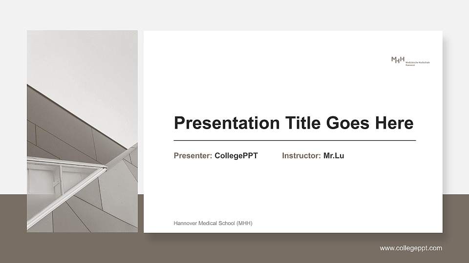 Hannover Medical School (MHH) General PPT Template16:9 ratio PPT effect preview image