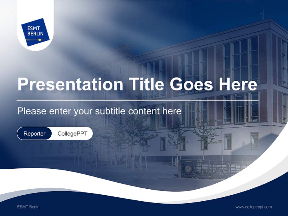 ESMT Berlin Lecture Sharing and Networking Event PPT Template4:3 ratio PPT effect preview image4