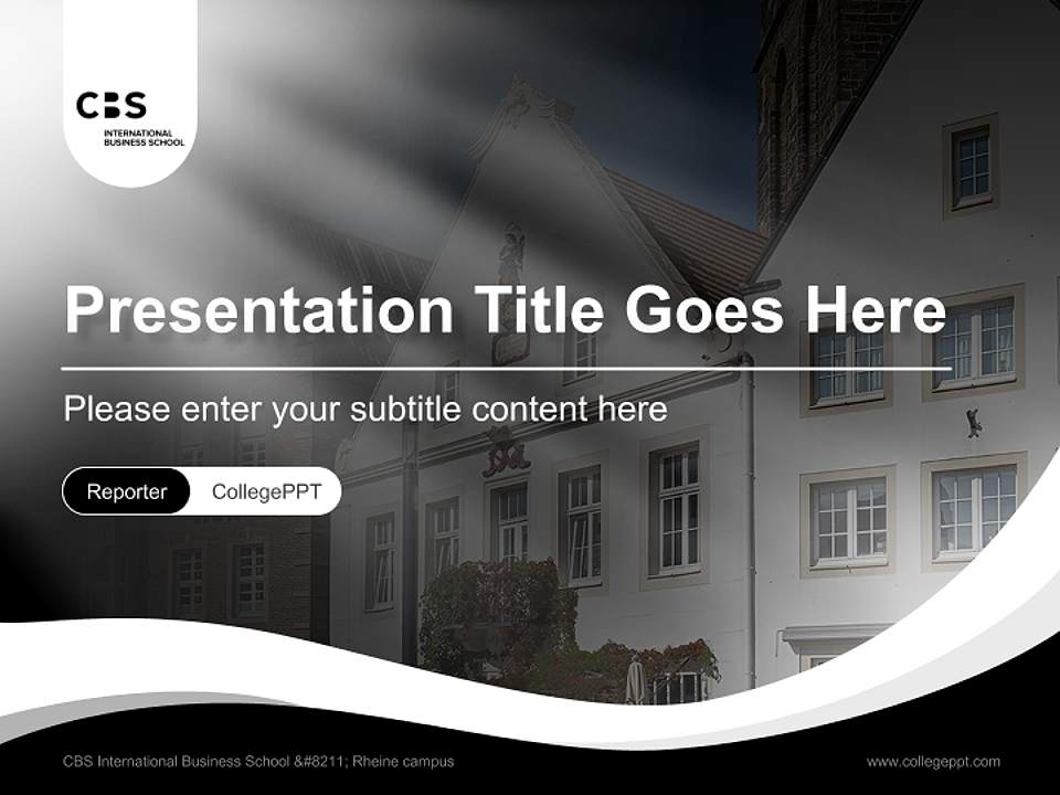 CBS International Business School – Rheine campus Lecture Sharing and Networking Event PPT Template4:3 ratio PPT effect preview image4