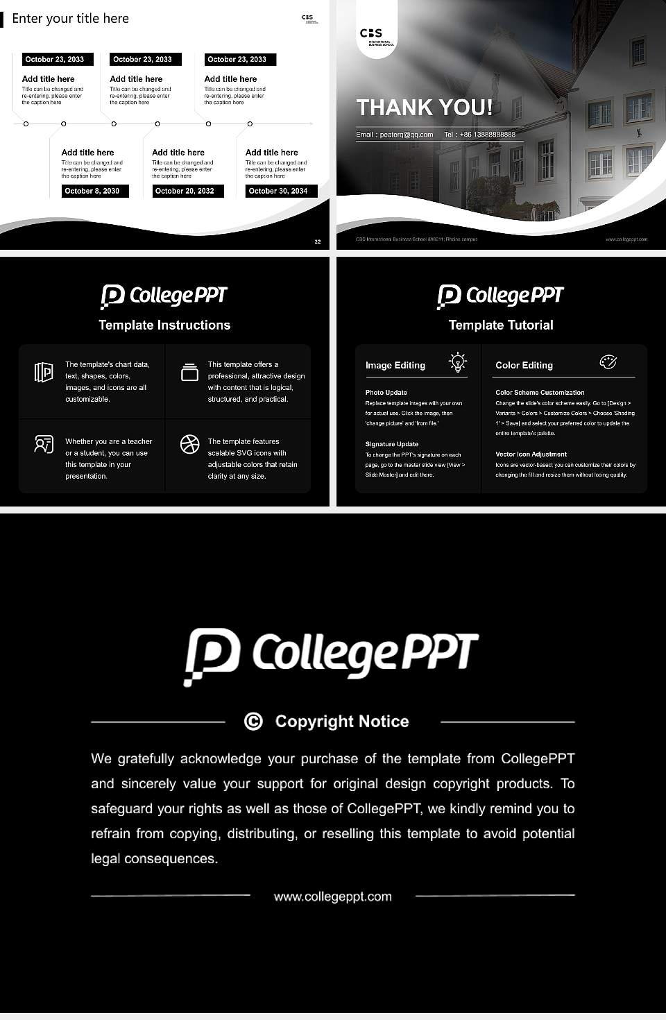 CBS International Business School – Rheine campus Lecture Sharing and Networking Event PPT Template4:3 ratio PPT effect preview image4