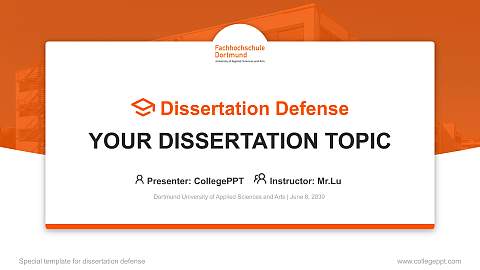 Dortmund University of Applied Sciences and Arts Graduation Thesis Defense PPT Template