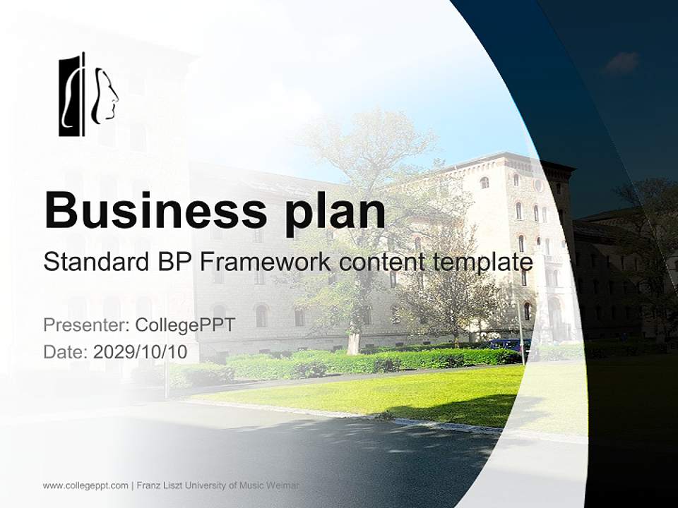 Franz Liszt University of Music Weimar Competition/Entrepreneurship Contest PPT Template4:3 ratio PPT effect preview image9