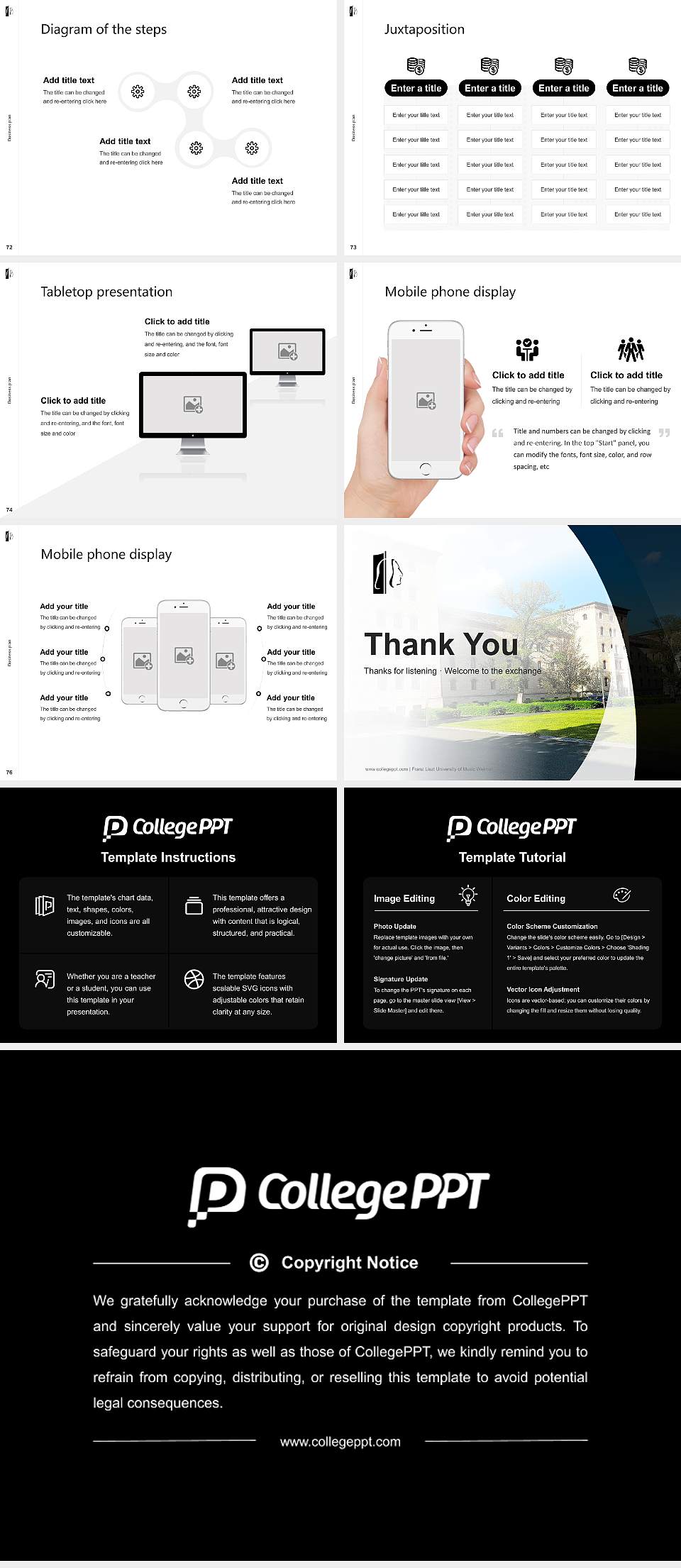 Franz Liszt University of Music Weimar Competition/Entrepreneurship Contest PPT Template4:3 ratio PPT effect preview image9