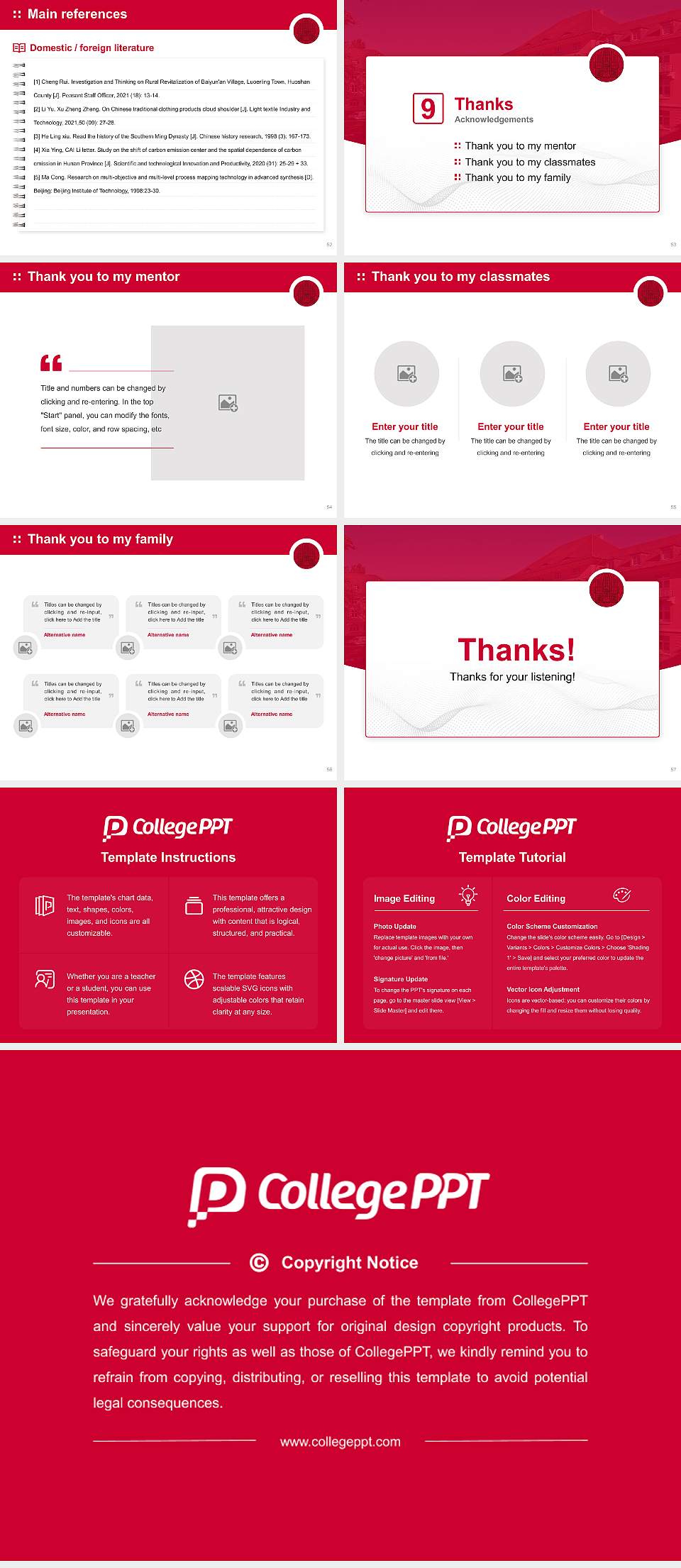 Heidelberg University – Bergheim campus Graduation Thesis Defense PPT Template4:3 ratio PPT effect preview image7