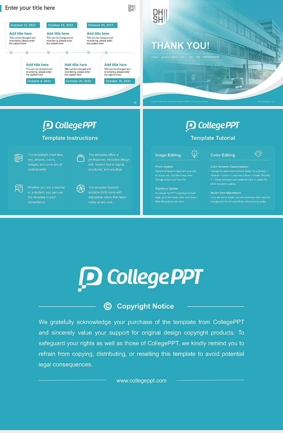 Duale Hochschule Schleswig-Holstein – Flensburg campus Lecture Sharing and Networking Event PPT Template4:3 ratio PPT effect preview image4