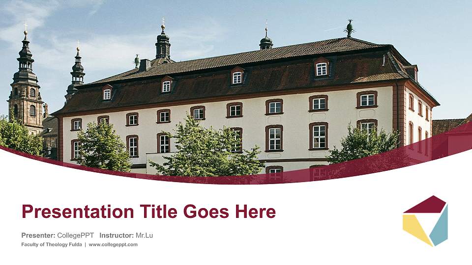 Faculty of Theology Fulda Course/Courseware Creation PPT Template16:9 ratio PPT effect preview image