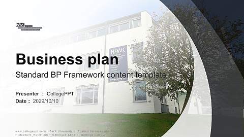 HAWK University of Applied Sciences and Arts Hildesheim_Holzminden_Göttingen – Göttinge campus Competition/Entrepreneurship Contest PPT Template