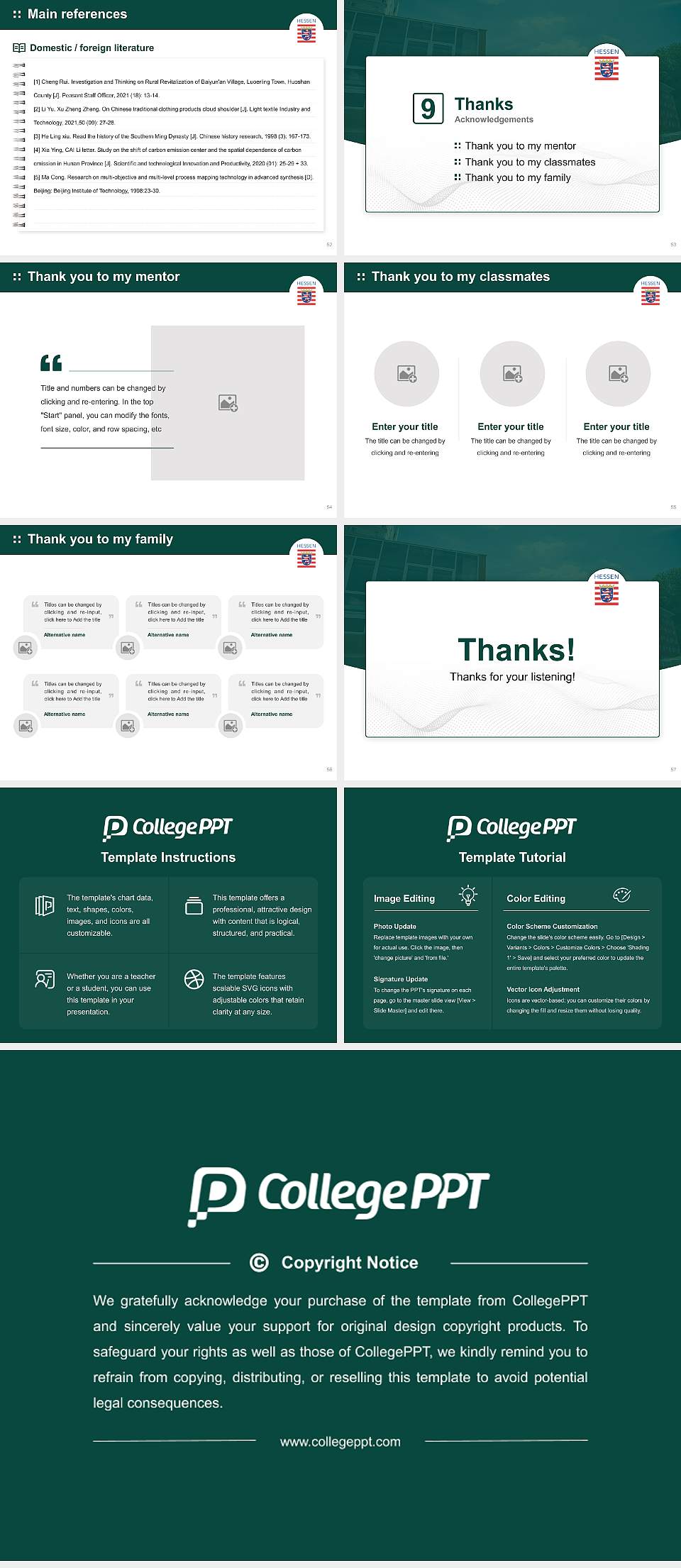 Hessian University of Finance and Justice Rotenburg Graduation Thesis Defense PPT Template4:3 ratio PPT effect preview image7