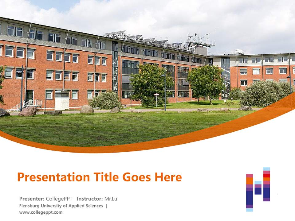 Flensburg University of Applied Sciences Course/Courseware Creation PPT Template4:3 ratio PPT effect preview image5