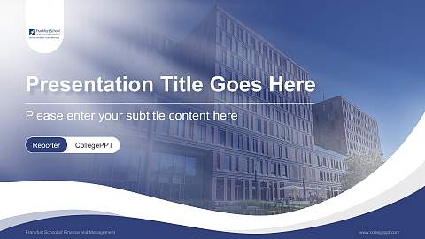 Frankfurt School of Finance and Management Lecture Sharing and Networking Event PPT Template