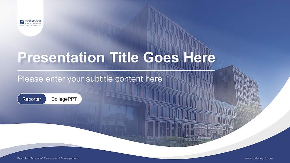 Frankfurt School of Finance and Management Lecture Sharing and Networking Event PPT Template16:9 ratio PPT effect preview image