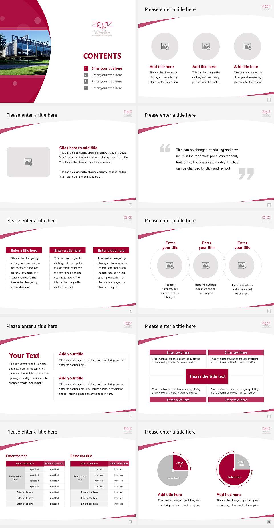 Helmut Schmidt University _ University of the Federal Armed Forces Hamburg Course/Courseware Creation PPT Template4:3 ratio PPT effect preview image2