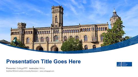 Gottfried Wilhelm Leibniz University Hannover Course/Courseware Creation PPT Template
