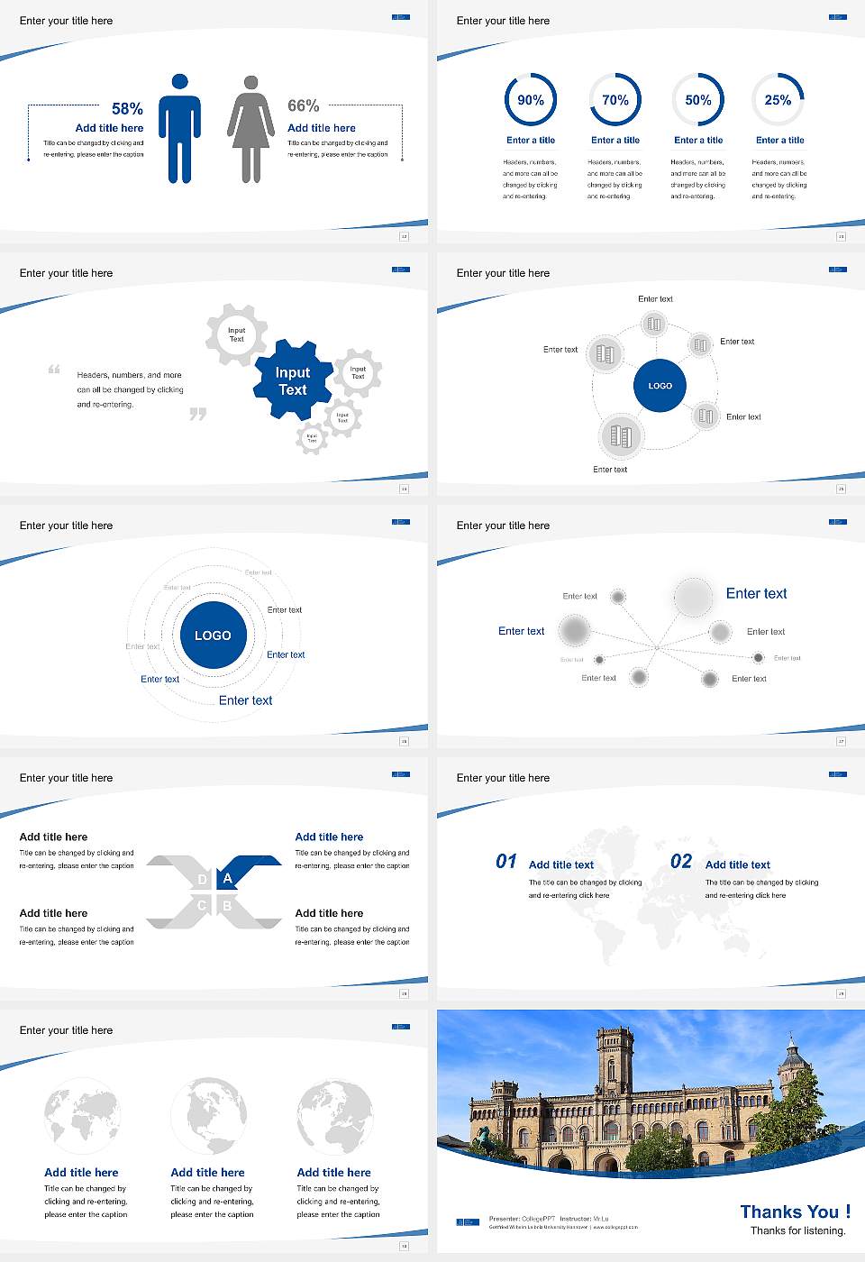 Gottfried Wilhelm Leibniz University Hannover Course/Courseware Creation PPT Template16:9 ratio PPT effect preview image4